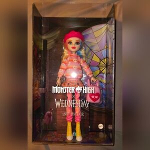 ENID SINCLAIR MONSTER HIGH X WEDNESDAY DOLL NEW IN BOX NETFLIX COLAB IN HAND HTF